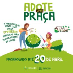 Chamamento público para projeto “Adote o verde” foi prorrogado até dia 20 de abril