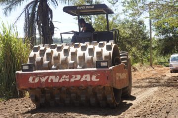Iniciadas as obras de asfaltamento da estrada entre Ribeirão da Mata em Santa Luzia e Vespasiano