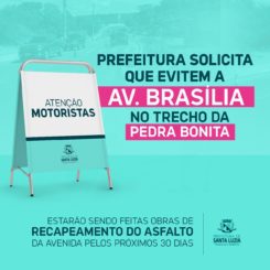 Prefeitura solicita que motoristas evitem a Av. Brasília no trecho da Pedra Bonita