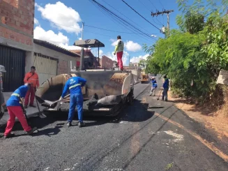 Pacote de Obras pavimenta ruas do bairro Santa Rita e Vale das Acácias