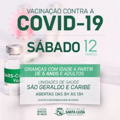 Sábado de vacinação contra a covid-19 em Santa Luzia