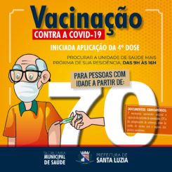 Ampliada aplicação de 4ª dose da vacina contra covid para maiores de 70 anos