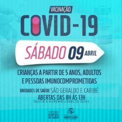 Vacinação contra a covid-19 aos sábados