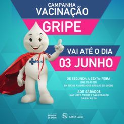 Vacinação contra a gripe vai até o dia 3 de junho