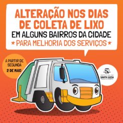 Rotas de coleta de lixo de Santa Luzia serão alteradas para melhoria dos serviços
