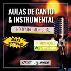 Prefeitura oferece aulas gratuitas de técnica vocal, violão e violino