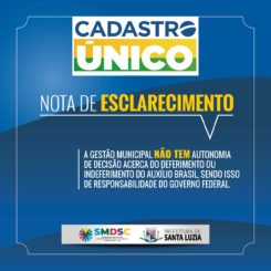 Esclarecimento sobre o setor de Cadastro Único