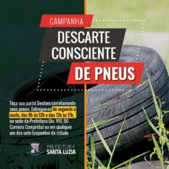 Prefeitura lança campanha para descarte consciente de pneus
