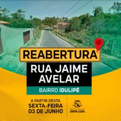 Rua Jaime Avelar, no Idulipe, reaberta para o trânsito
