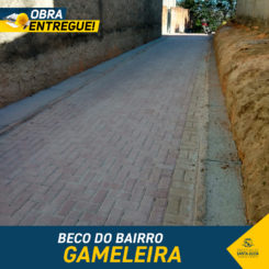 Mais uma obra entregue: Beco no bairro Gameleira é totalmente revitalizado