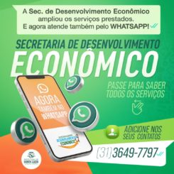 Secretaria Municipal de Desenvolvimento Econômico agora tem whatsapp
