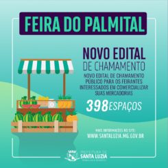 Divulgado novo edital de chamamento público para a Feira do Palmital