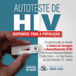 Autoteste de HIV disponível para a população
