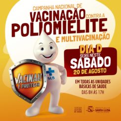 Dia “D” da Campanha de Multivacinação será neste sábado (20)