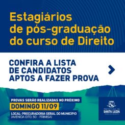 Divulgada listagem de candidatos aptos a fazer prova para estágio de pós-graduação em Direito