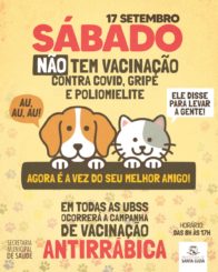 Atenção! Neste sábado não haverá vacinação contra covid, gripe e poliomielite