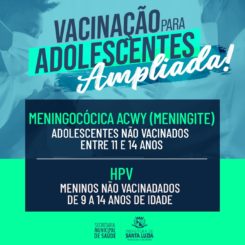 Ampliado esquema vacinal para adolescentes