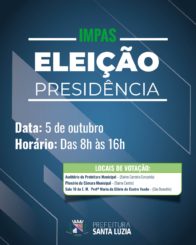 Próxima quarta-feira é dia de eleição para a presidência do IMPAS Santa Luzia