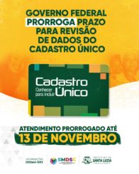 Governo Federal prorroga prazo para revisão de dados do Cadastro Único
