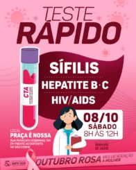 Sábado (8) terá testes rápidos contra infecções sexualmente transmissíveis no bairro São Cosme