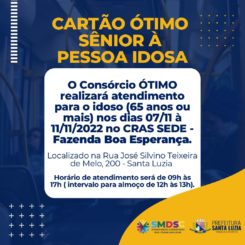 Prefeitura promove ação visando facilitar&nbsp; acesso ao Cartão ÓTIMO para idosos