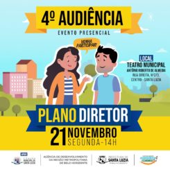 Prefeitura promoverá 4ª Audiência Pública para revisão do Plano Diretor
