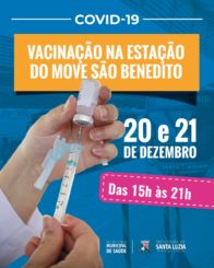 Vacinação contra Covid-19 na estação do MOVE São Benedito
