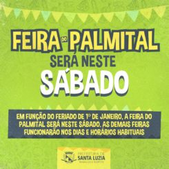Feira do Palmital será neste sábado (31)