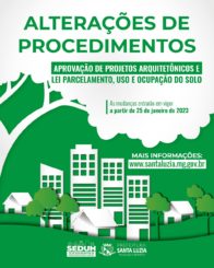 Prefeitura comunica alterações no procedimento de aprovação de projetos e na lei Parcelamento, Uso e Ocupação do Solo