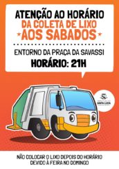 Prefeitura orienta sobre coleta de lixo noturna na Pracinha da Savassi, no bairro Palmital