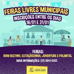 Começam na segunda-feira (16) as inscrições para o novo Chamamento Público para as feiras municipais