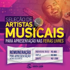 Artistas musicais da cidade são convidados a participar de chamamento público