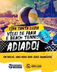 Copa Santa Luzia de Vôlei de Praia e Beach Tennis é adiada