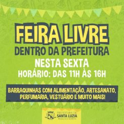 Sexta tem feira livre dentro da Prefeitura