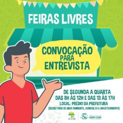 Inscritos no chamamento das feiras livres do município são convocados para entrevista