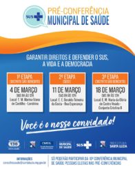 Prefeitura realizará pré-conferências de Saúde em março