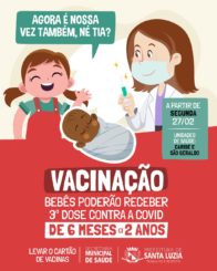 Bebês poderão receber 3ª dose contra a covid-19 a partir de segunda-feira (27)