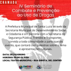 Participe do 4º Seminário de Prevenção ao Uso de Drogas