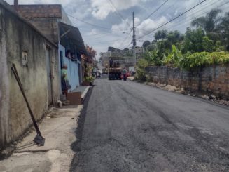 Avançam as obras de pavimentação e de drenagem na cidade