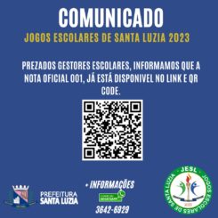 COMUNICADO JOGOS ESCOLARES 2023