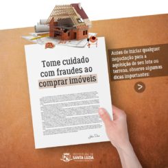 Prefeitura orienta população a precaver-se quanto a fraudes ao comprar imóveis
