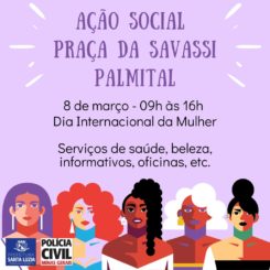 Rede de Proteção à Mulher ofertará ação social no dia 8 de março&nbsp; na Praça da Savassi