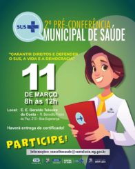 2ª Pré-Conferência de Saúde será realizada no próximo sábado