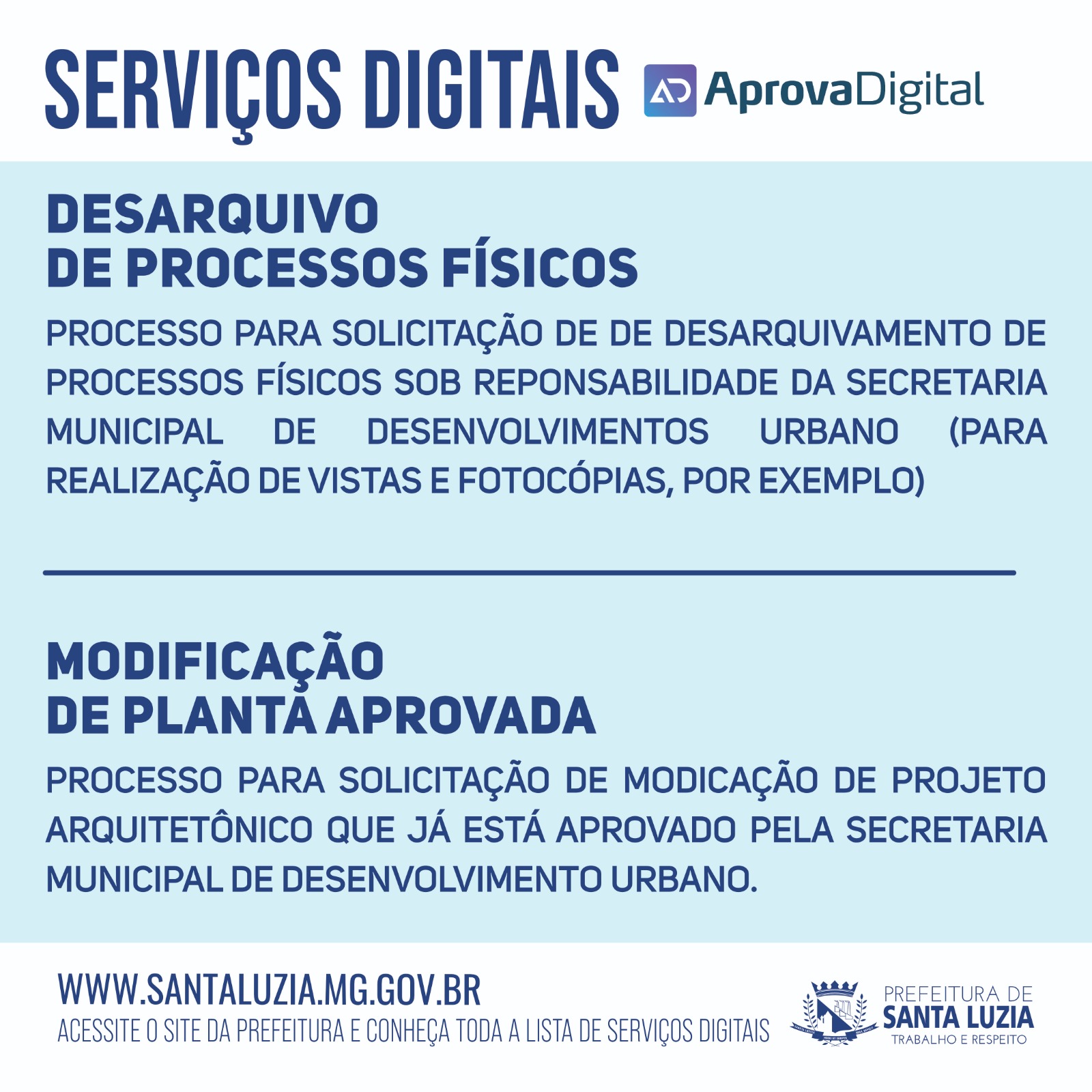 Prefeitura disponibiliza mais serviços através do Aprova Digital