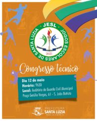 Congresso técnico definirá segunda fase dos Jogos Escolares de Santa Luzia
