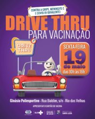 Prefeitura promove drive thru para vacinação no Ginásio Poliesportivo