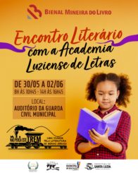 Santa Luzia receberá evento literário na próxima semana