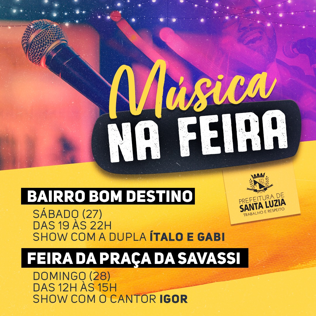 Atrações musicais animam feiras livres neste final de semana