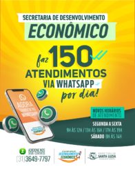 Secretaria de Desenvolvimento Econômico faz cerca de 150 atendimentos diários via whatsapp