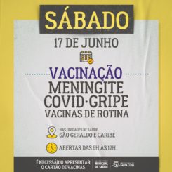 Sábado também é dia de vacinação em Santa Luzia